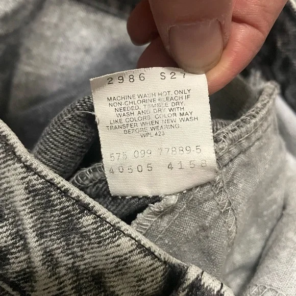 VTG Men’s Levi’s 505 Black Tab Acid Wash Jeans sz 30x30 - Picture 8 of 9